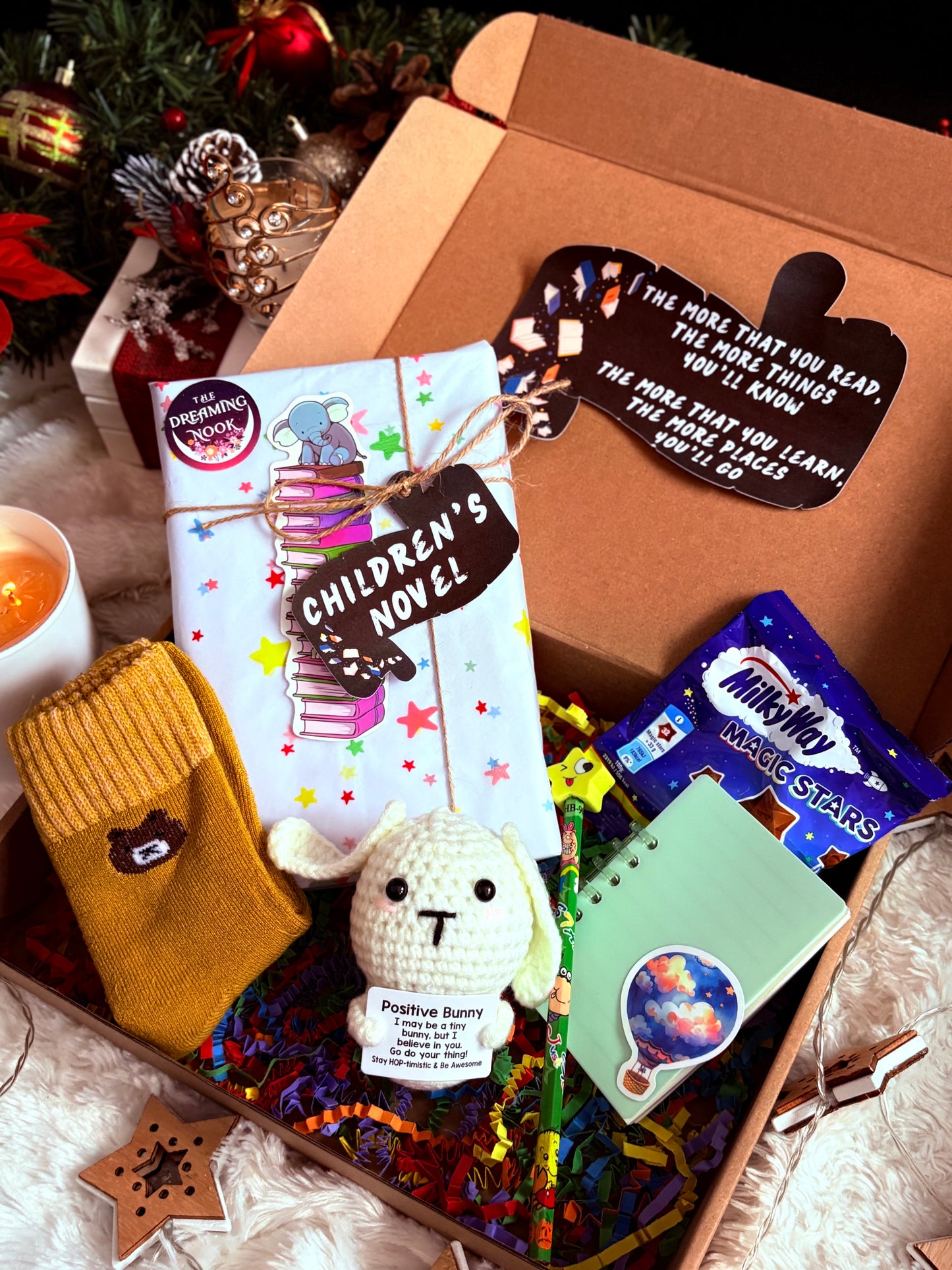 Children's Blind Date with a Book Gift Box | Novel, Plush, Socks